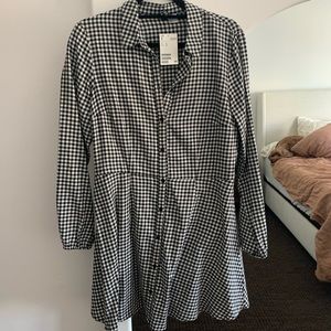 Plaid Long Sleeve Dress